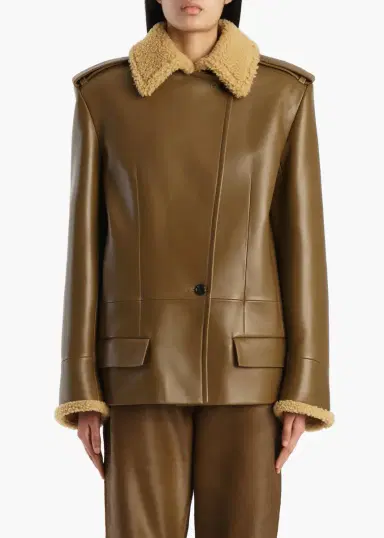 Khaite Marlot Coat In Dark Olive | Thumbnail 3 Khaite Marlot Coat In Dark Olive | Thumbnail 3