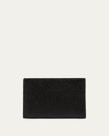 Thom Browne Men's Pebble Grain Leather Card Holder | Thumbnail 3 Thom Browne Men's Pebble Grain Leather Card Holder | Thumbnail 3