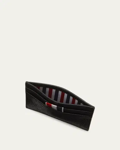 Thom Browne Men's Pebble Grain Leather Card Holder | Thumbnail 4 Thom Browne Men's Pebble Grain Leather Card Holder | Thumbnail 4