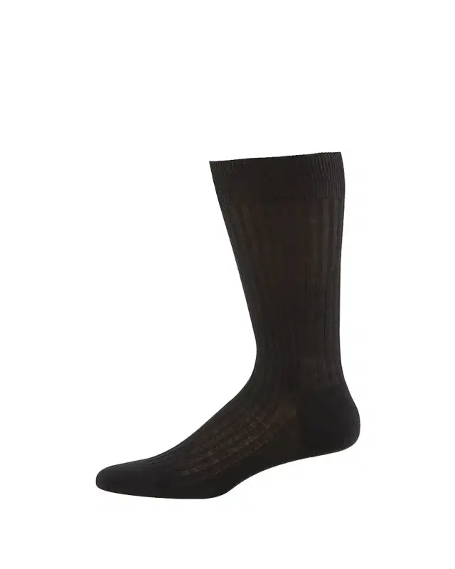 Pantherella Men's Laburnum Ribbed Wool Mid-Calf Socks