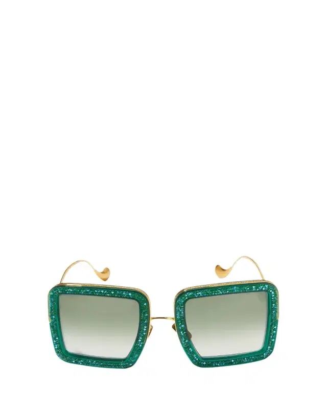 Anna-Karin Karlsson Beaming Sky Swarovski Square Acetate Sunglasses