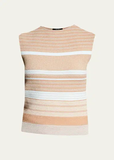 Giorgio Armani Striped Knit Top | Thumbnail 6 Giorgio Armani Striped Knit Top | Thumbnail 6