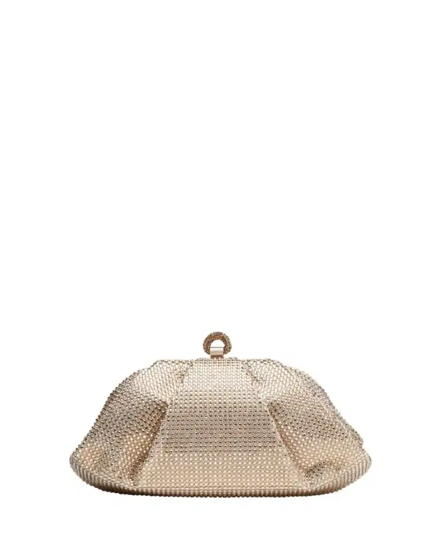 Judith Leiber Couture Gemma Pleated Crystal Clutch Bag