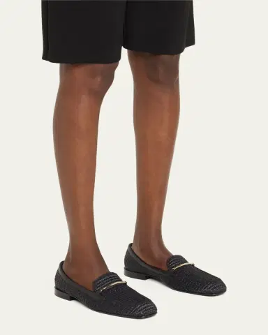 Victoria Beckham Raffia Metal-Strap Easy Loafers | Thumbnail 2 Victoria Beckham Raffia Metal-Strap Easy Loafers | Thumbnail 2
