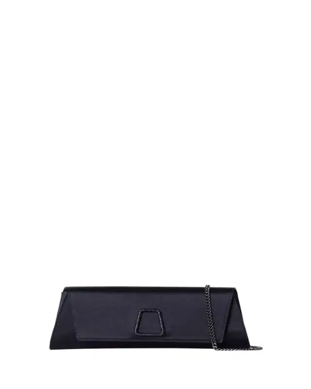 Akris Anouk Satin Clutch Bag with Chain Strap