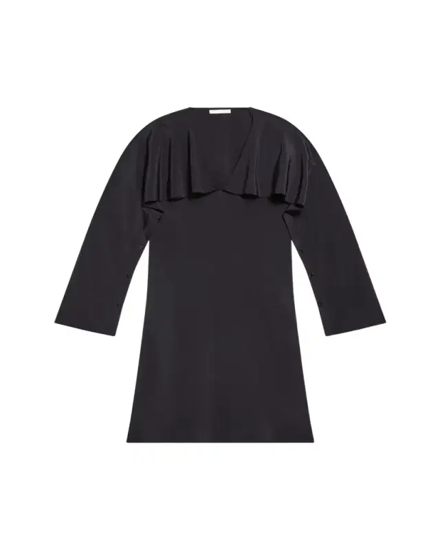 Helmut Lang Long-Sleeve Silk Scarf Dress