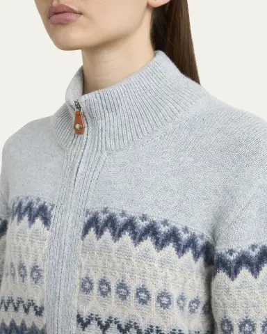 Loro Piana Alpe Pile Cashmere GG 5 Bomber Sweater | Thumbnail 5 Loro Piana Alpe Pile Cashmere GG 5 Bomber Sweater | Thumbnail 5