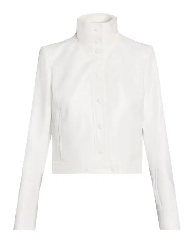Courreges Textured Vinyl Crop Jacket