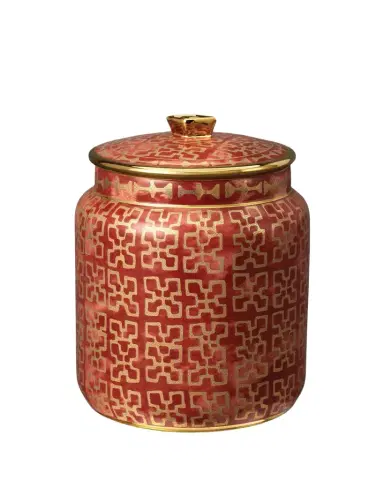 L'Objet x Fortuny Ashanti 7" Small Canister | Thumbnail 1 L'Objet x Fortuny Ashanti 7" Small Canister | Thumbnail 1