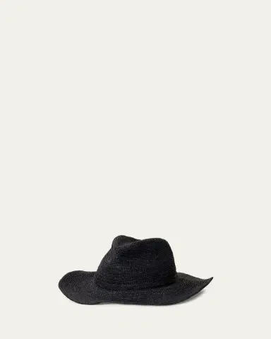 JANESSA LEONE Sacha Raffia Fedora | Thumbnail 3