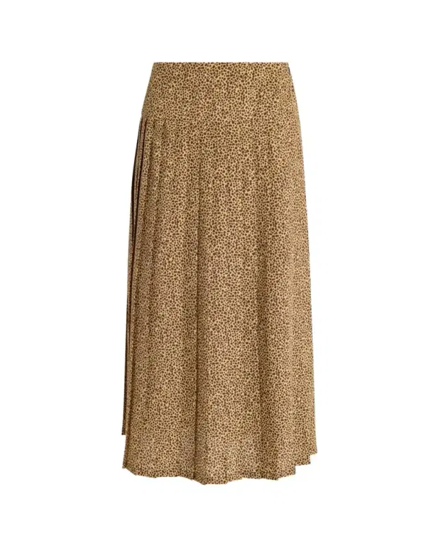 Valentino Garavani High-Waist Leopard-Print Silk Skirt