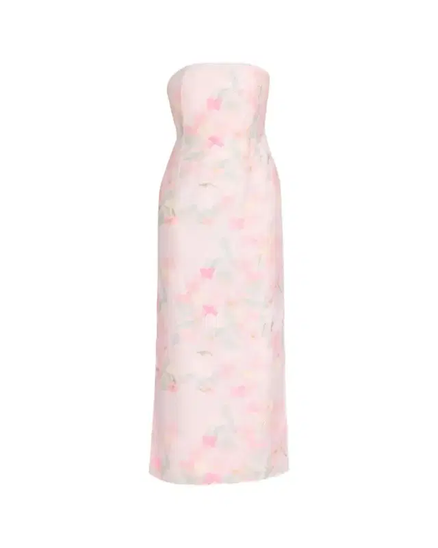 BERNADETTE Elora Strapless Floral Linen Maxi Dress
