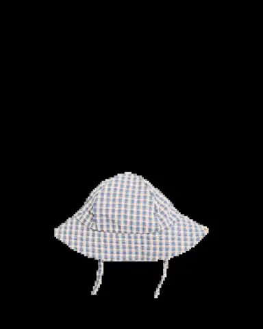 Konges Slojd Kid's Kim Check Cotton Sun Hat | Thumbnail 2