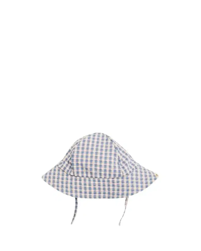 Konges Slojd Kid's Kim Check Cotton Sun Hat