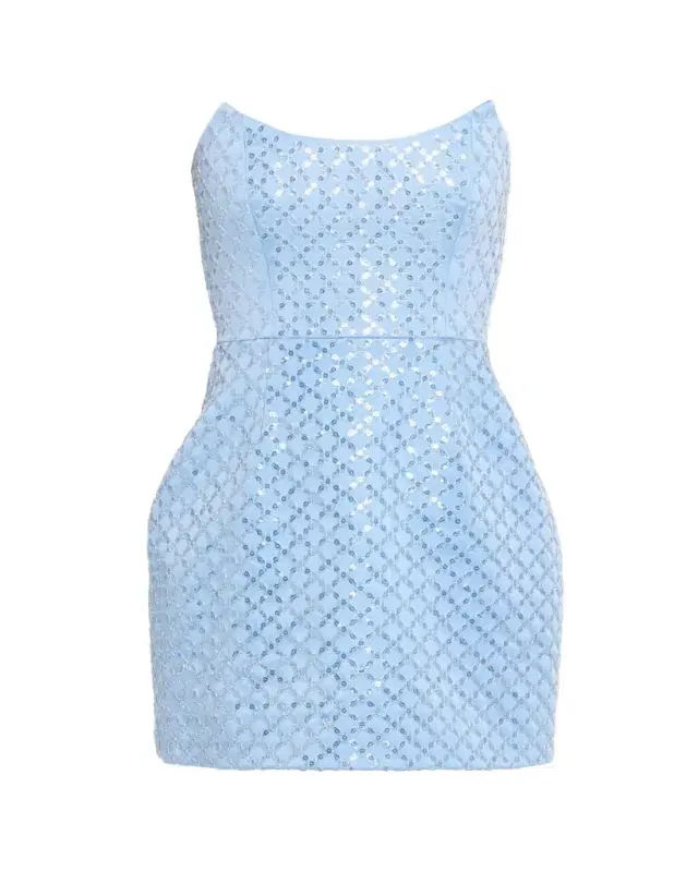 REBECCA VALLANCE Alix Sequined Strapless Mini Dress