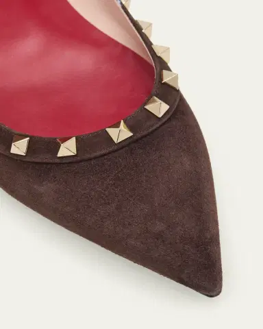 Valentino Garavani 5mm Rockstud Suede Ballerina Flats | Thumbnail 5 Valentino Garavani 5mm Rockstud Suede Ballerina Flats | Thumbnail 5