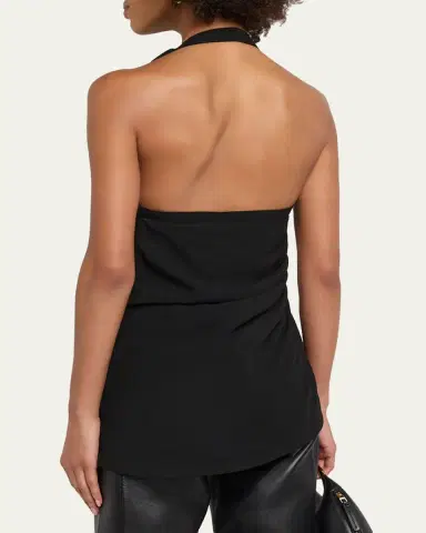 Proenza Schouler Melia Crinkle Halter Top | Thumbnail 3