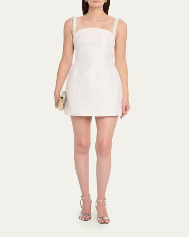 REBECCA VALLANCE Winslet Embossed Jacquard Mini Dress | Thumbnail 2 REBECCA VALLANCE Winslet Embossed Jacquard Mini Dress | Thumbnail 2