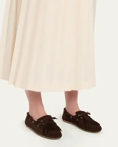 Miu Miu Fringe Suede Moccasin Loafers | Thumbnail 2 Miu Miu Fringe Suede Moccasin Loafers | Thumbnail 2