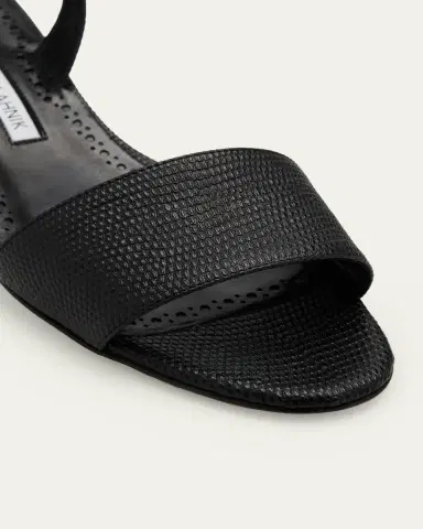 Manolo Blahnik 30mm Patobarnu Embossed Leather Sandals | Thumbnail 3 Manolo Blahnik 30mm Patobarnu Embossed Leather Sandals | Thumbnail 3