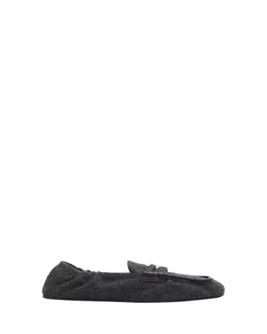 Miu Miu Flannel Penny Loafers | Thumbnail 1 Miu Miu Flannel Penny Loafers | Thumbnail 1