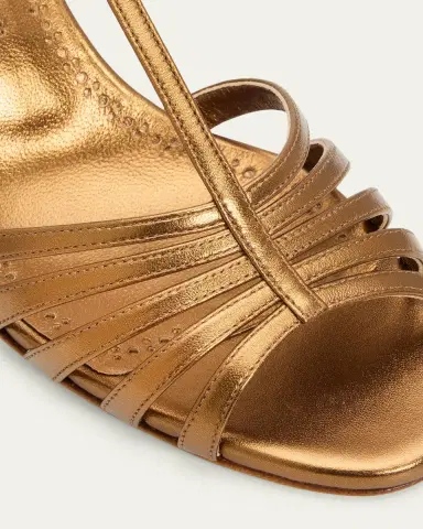 Manolo Blahnik 90mm Fulconpla Metallic Leather Caged Sandals | Thumbnail 3 Manolo Blahnik 90mm Fulconpla Metallic Leather Caged Sandals | Thumbnail 3