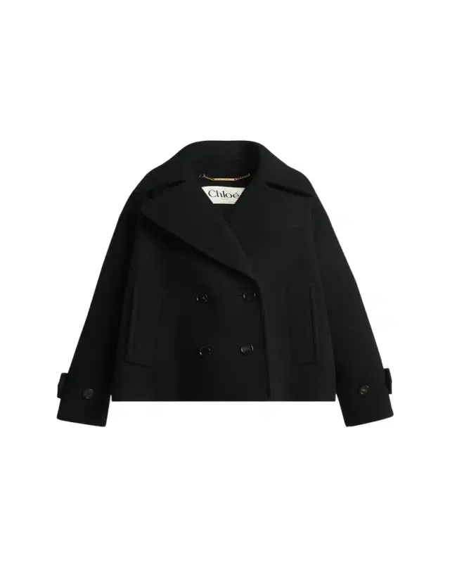 Chloe Double-Breasted Wool Peacoat