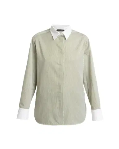 Kiton Striped Cashmere Poplin Button-Down Shirt | Thumbnail 1 Kiton Striped Cashmere Poplin Button-Down Shirt | Thumbnail 1