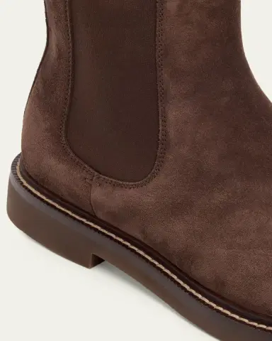Brunello Cucinelli Men's Suede Chelsea Boots | Thumbnail 3