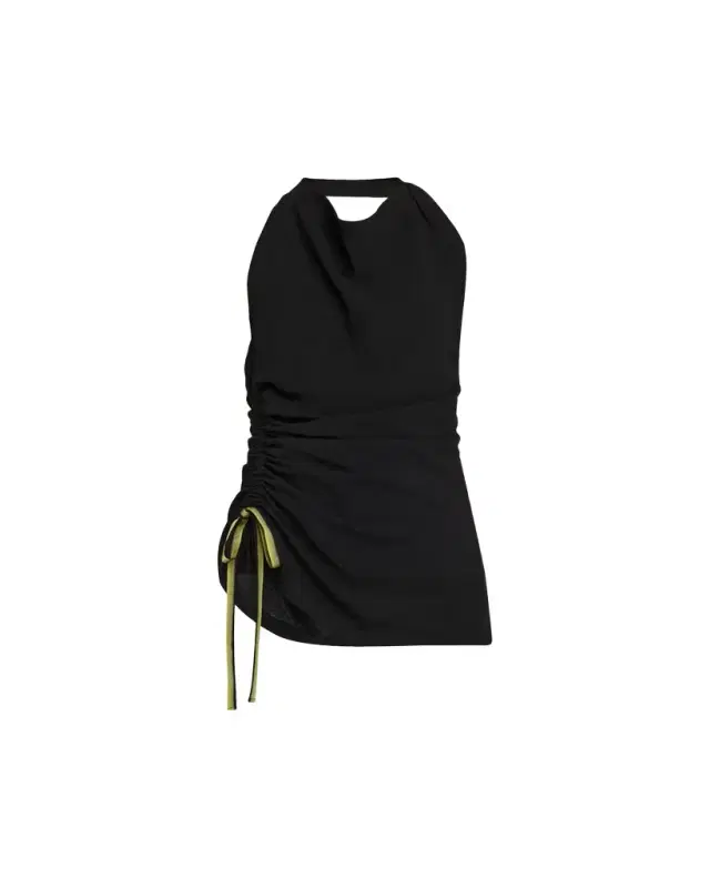 Proenza Schouler Melia Crinkle Halter Top