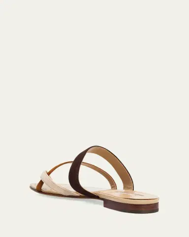 Manolo Blahnik Susa Suede Crisscross Flat Sandals | Thumbnail 2