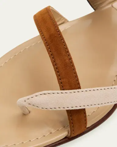 Manolo Blahnik Susa Suede Crisscross Flat Sandals | Thumbnail 3