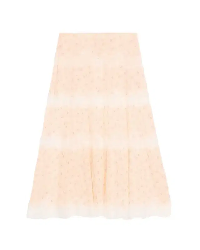 LoveShackFancy Everhart Cotton-Silk Lace Maxi Skirt