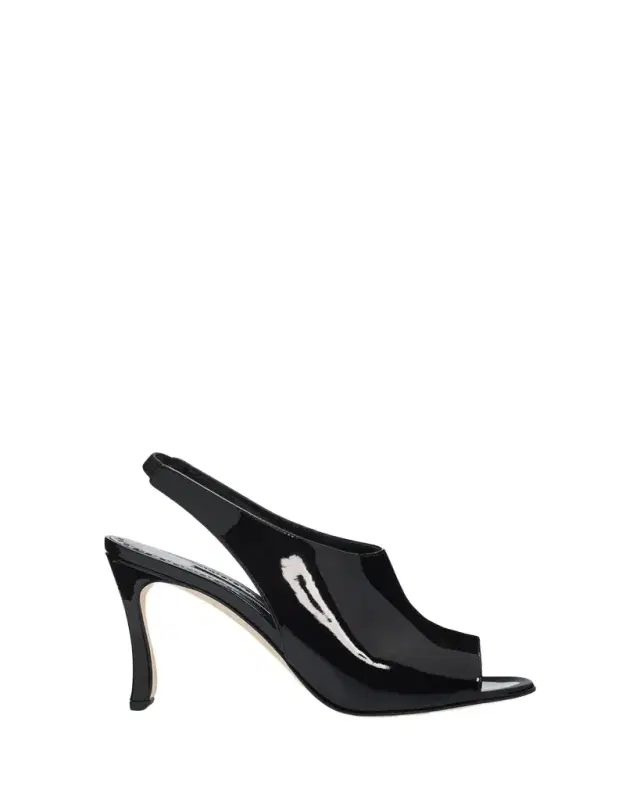90mm Minufle Patent Leather Slingback Sandals