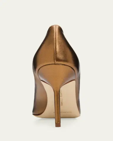 Manolo Blahnik 90mm BB Metallic Leather Pumps | Thumbnail 6