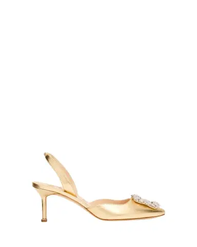Manolo Blahnik 90mm BB Metallic Leather Pumps | Thumbnail 1