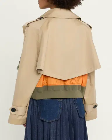 Sacai Cotton Gabardine Hybrid Short Trench Coat | Thumbnail 3