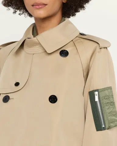 Sacai Cotton Gabardine Hybrid Short Trench Coat | Thumbnail 5