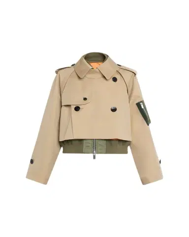 Sacai Cotton Gabardine Hybrid Short Trench Coat | Thumbnail 1