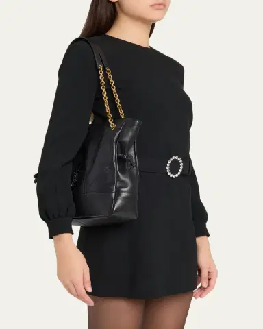Saint Laurent Jamie Small Drawstring Leather Tote Bag | Thumbnail 2