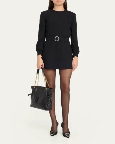 Saint Laurent Jamie Small Drawstring Leather Tote Bag | Thumbnail 5