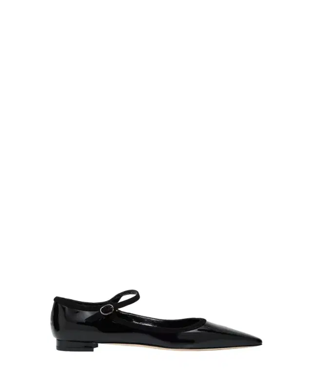 Manolo Blahnik Perdiccamod Patent Leather Ballerina Flats