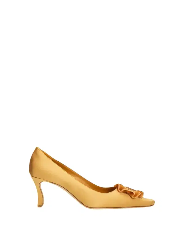 Manolo Blahnik 60mm Fortan Satin Pumps