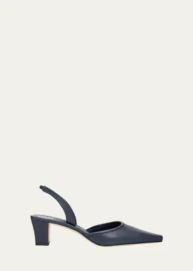 Manolo Blahnik 50mm Vendona Leather Slingback Pumps | Thumbnail 4 Manolo Blahnik 50mm Vendona Leather Slingback Pumps | Thumbnail 4
