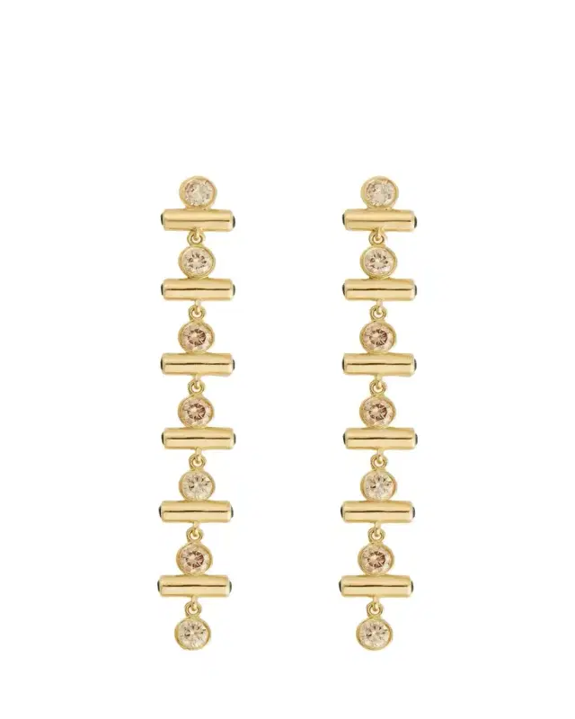 ILEANA MAKRI Emerald Edge Long Earrings