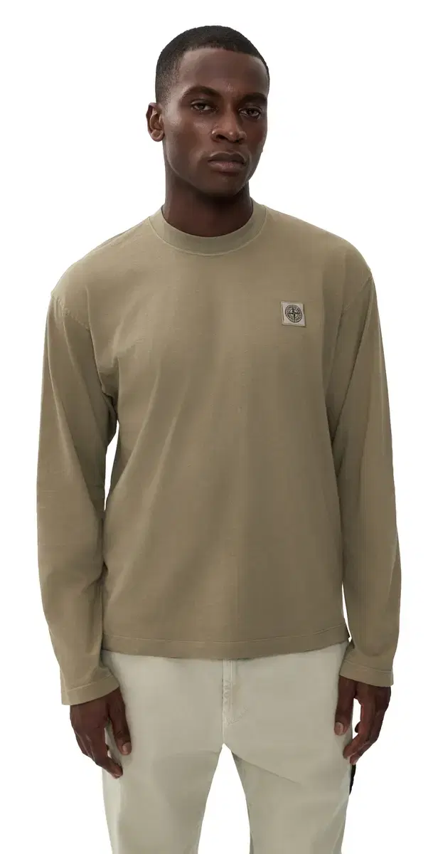 Stone Island ong Sleeve Tee Military Green