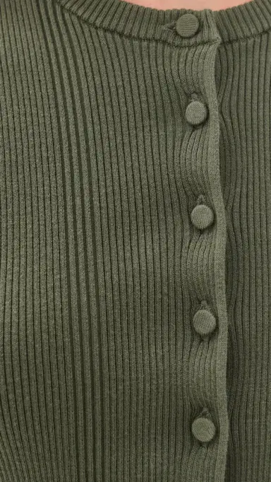 Vince Ribbed Cardigan Pine Grove | Thumbnail 6 Vince Ribbed Cardigan Pine Grove | Thumbnail 6