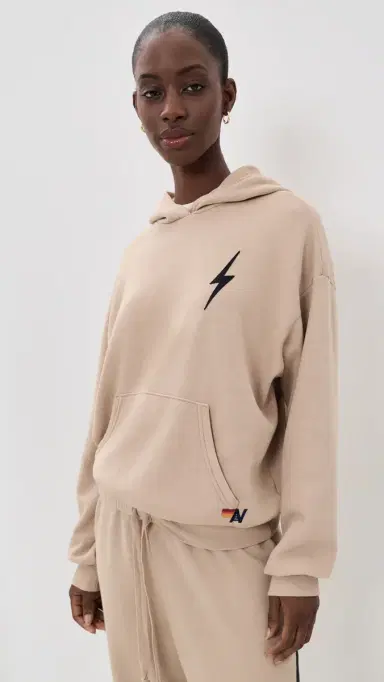 Aviator Nation Relaxed Bolt Stitch Pullover Hoodie Sand | Thumbnail 2 Aviator Nation Relaxed Bolt Stitch Pullover Hoodie Sand | Thumbnail 2