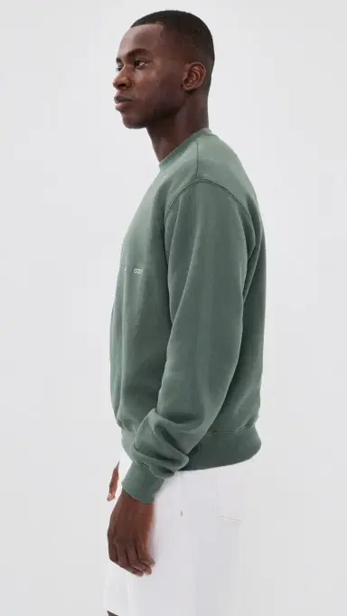 Quiet Golf Wordmark Crew Neck Sweatshirt Fern | Thumbnail 4