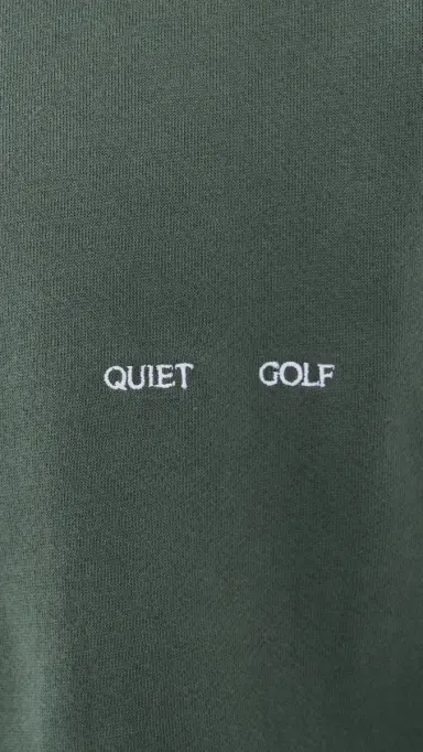 Quiet Golf Wordmark Crew Neck Sweatshirt Fern | Thumbnail 6